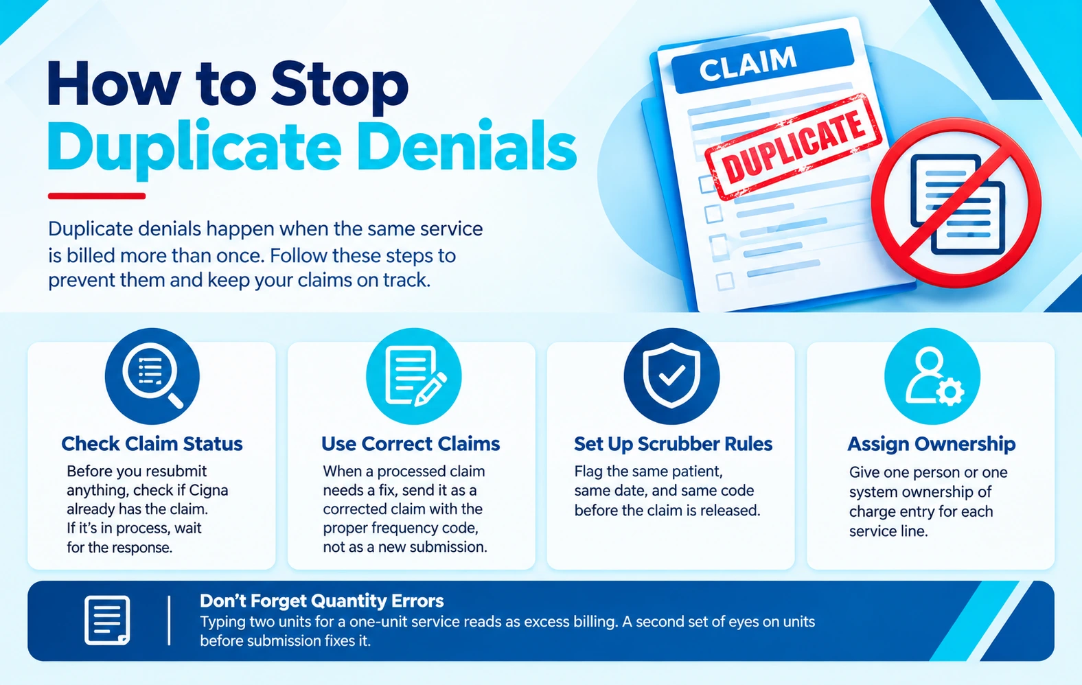 How to Stop Duplicate Denials