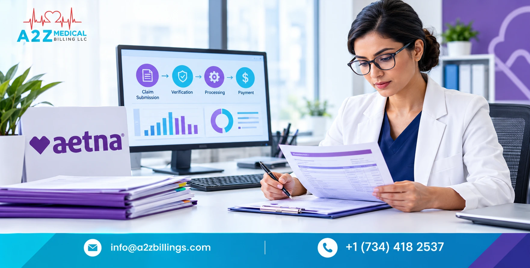 Modern Medical Billing Workspace Banner